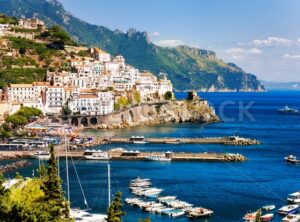 Amalfi town on Mediterranean Sea, Naples, Italy