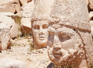 Antique statues on top of Nemrut mountain, Turkey