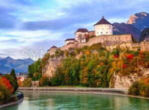 Castle Kufstein on the Inn river, Austria