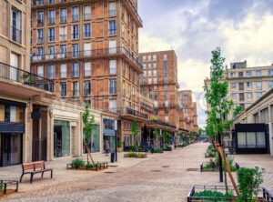 Central street of Le Havre, Normandy, France