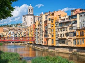 Cityscape of Girona, Catalonia, Spain