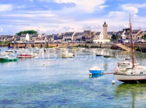 Fisherman’s boats in the harbour of Roscoff, Brittany, France