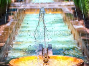 Fountain in the palace garden of Palma de Majorca, Spain