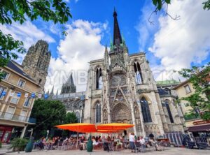 Gothic catholic cathedral Notre Dame of Rouen, Normandy, France