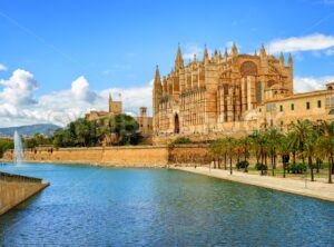 Gothic medieval cathedral of Palma de Mallorca, Spain