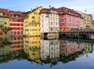 Historic buildings in the old town of Lucerne, Switzerland