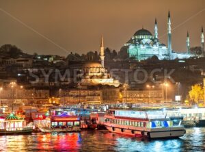 Istanbul, Turkey, at night