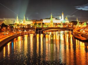 Moscow Kremlin at night, Russia