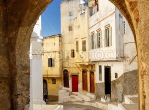 Narrow street in Tangier, Morocco