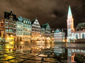 Old town of Frankfurt on Main at night, Germany