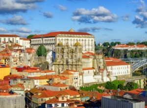 Panoramic view over the old town of Porto, Portugal