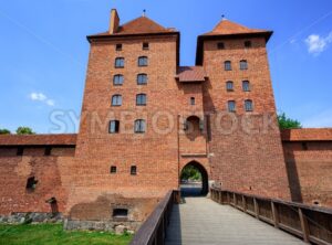 Red brick towers of the Teutonic Order Castle, Malbork, Poland