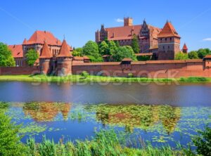 The Castle of the prussian Teutonic Knights Order in Malbork, Poland