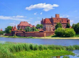 The Castle of the prussian Teutonic Knights Order in Malbork, Poland