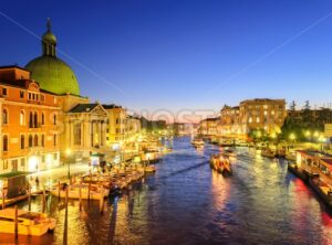 The Grand Canal, Venice, Italy, on the late evening
