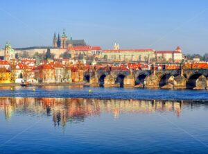 The Prague Castle and Charles Bridge, Prague, Czech Republic