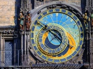 The astronomic clock Horologe in Prague, Czech Republic