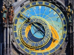 The astronomic clock Horologe in Prague, Czech Republic