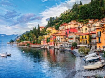 Town of Menaggio on lake Como, Milan, Italy