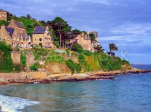 Traditional breton stone houses, Brittany, France