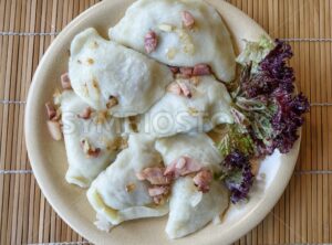 Traditional polish Pierogi dumplings
