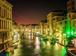 Venice, Italy, at night