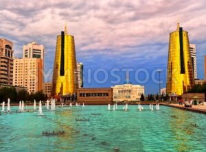 View to President Palace in Astana, capital of Kazakhstan
