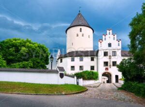 White gothic castle Kronwinkl in Bavaria, Germany