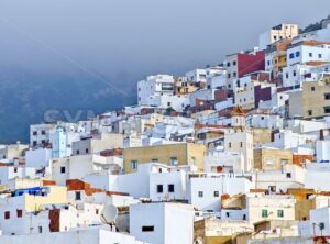 White moroccan town Tetouan near Tangier, Morocco