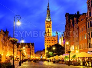 Old town of Gdansk, Poland, in late evening light