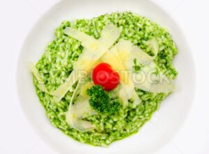 Risotto al Pesto with parmesan cheese