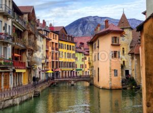 Medieval old town and Thiou river, Annecy, Savoy, France