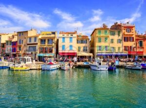 Cassis old town port promenade, Provence, France