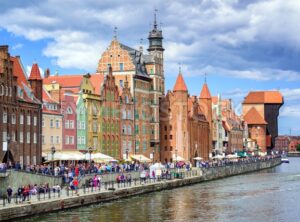 Old town of Gdansk on Motlawa river, Poland