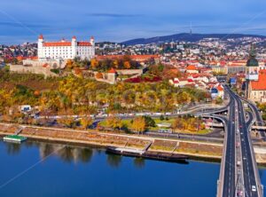 The castle and old town of Bratislava, Slovakia