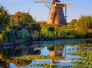 Windmill in Holland, Kinderdijk, Netherlands