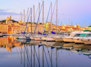 Yachts in the Old Port of Marseilles, France