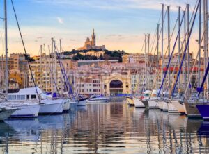 Yachts in the Old Port of Marseilles, France