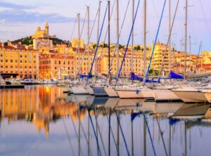 Yachts in the Old Port of Marseilles, France