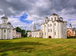 Historical russian orthodox churches ensamble in Novgorod, Russia