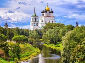 The Pskov Kremlin and Trinity Church, Pskov, Russia