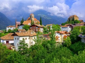 Alpine village Schenna, Meran, South Tyrol, Italy - GlobePhotos - royalty free stock images