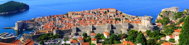 Panorama view of the old town of Dubrovnik, Croatia