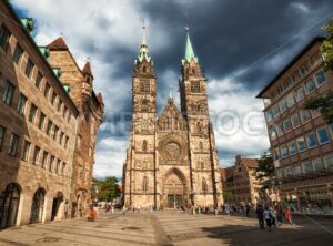 Gothic cathedral in the old town of Nuremberg, Germany - GlobePhotos - royalty free stock images