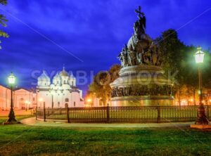 Millennium Monument and St Sophia Cathedral, Novgorod, Russia