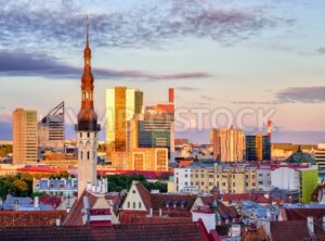 Skyline of Tallinn, the capital city of Estonia