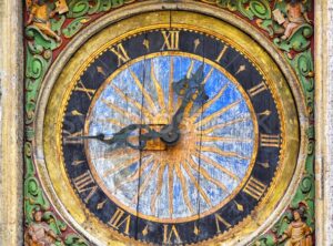 The medieval wooden clock