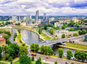 The modern skyline of Financial Centre, Vilnius, Lithuania