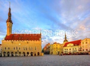 Town Hall Square in the old Town of Tallinn, Estonia