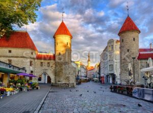 Viru Gate in the old town of Tallinn, Estonia - GlobePhotos - royalty free stock images